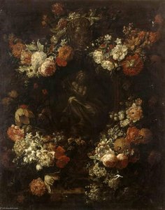 Apollo The Kithara Player Framed With A Garland Of Flowers — Gaspar Peeter The Younger Verbruggen