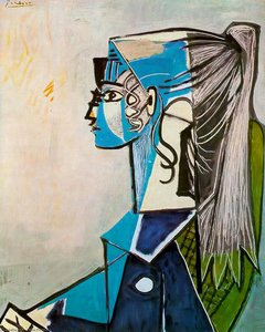 Portrait Of Sylvette David In Green Chair — Pablo Picasso