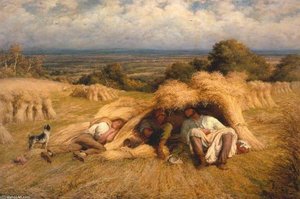 Reapers, Noonday Rest — John Linnell