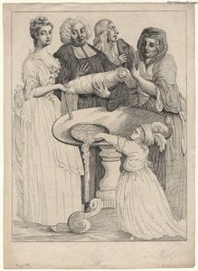 John Henley With Five Unknown Figures — William Hogarth, Rococo Style