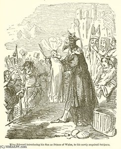 King Edward Introducing His Son As Prince Of Wales — John Leech, Victorian Illustration