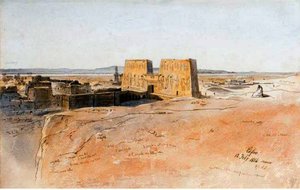 View Of Edfu, Egypt — Edward Lear