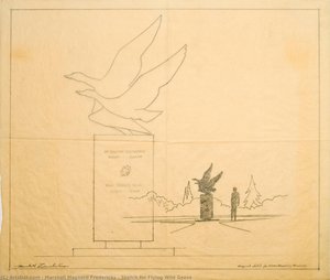 Sketch For Flying Wild Geese — Marshall Maynard Fredericks