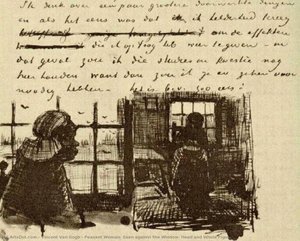 Peasant Woman, Seen Against The Window, Head And Whole Figure — Vincent Willem Van Gogh