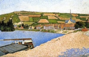 Hillside From Downstream, Les Andelys — Paul Signac