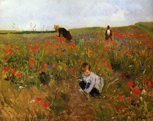 Poppies In A Field — Mary Stevenson Cassatt
