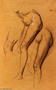 Nude Studies Of Long Mary Two Being Studies For Eve — George Frederic Watts