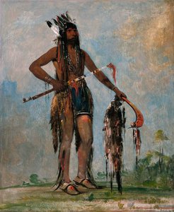 Ka Bés Hunk, He Who Travels Everywhere, A Warrior — George Catlin
