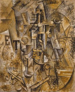 The Bottle Of Rum — Georges Braque, Analytical Cubism