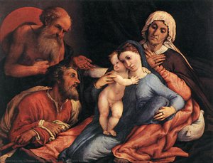 Madonna And Child With Saints — Lorenzo Lotto, Early Renaissance