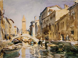 Venetian Canal — John Singer Sargent, Impressionist Style