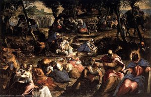 The Jews In The Desert — Jacopo Tintoretto