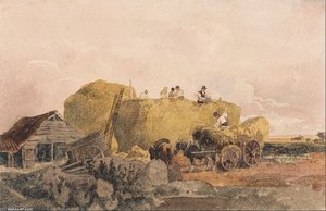 Building A Hayrick - — Peter De Wint