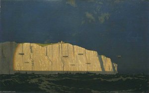 A German Searchlight across the English Channel