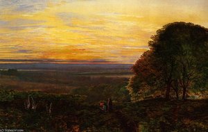 Sunset From Chilworth Common, Hampshire — John Atkinson Grimshaw