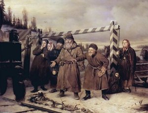 On The Railroad — Vasily Grigoryevich Perov
