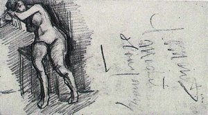 Female Nude, Seated — Vincent Willem Van Gogh, Post-impressionism
