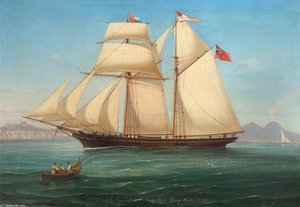 The Schooner 'belle Of The Plym'