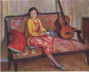 Nono And A Guitar — Henri Lebasque
