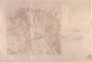 Study For `the Bridge' — Sir Stanley Spencer