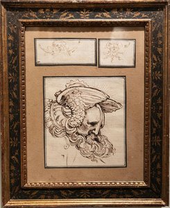 Study Of The Back Of The Perseus Helmet By Cellini — Luigi Sabatelli, Renaissance
