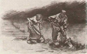 Peasant Man And Woman, Digging — Vincent Willem Van Gogh