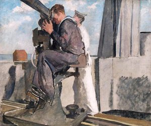 Rangefinder In Action, August 1918 — Philip Connard