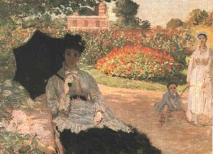 Camille In The Garden With Jean And His Nanny — Claude Monet, Impressionism