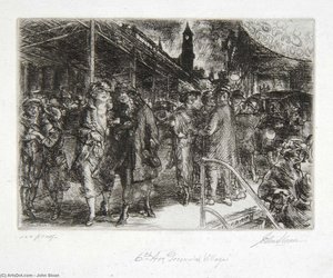 6th Avenue, Greenwich Village — John French Sloan