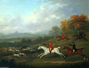 The Earl Of Darlington Fox-hunting With The Raby Pack - — John Nost Sartorius