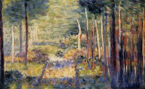Forest Path, Barbizon — Georges Seurat, Pointillist Impressionism