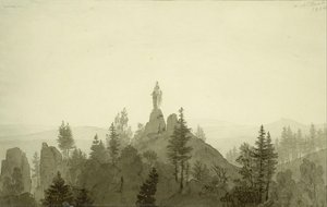 Statue Of The Madonna In The Mountains — Caspar David Friedrich, German Romanticism