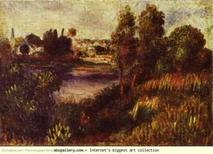 Landscape At Vétheuil — Pierre-auguste Renoir
