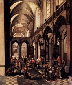 Interior Of A Flemish Church — Pieter Neefs The Elder