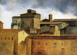 Rooofs Of Rome With A Square Tower — François Marius Granet