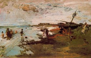 Beach — Ignacio Pinazo Camarlench, Impressionism