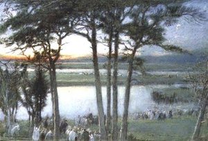 An Indian Funeral Procession — Albert Goodwin, Impressionism