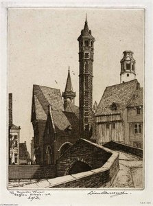 The Pagodor Tower, Belgian Village, Chicago Fair, 1933 — Leon R Pescheret