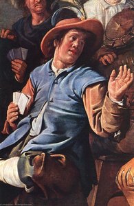 The Denying Of Peter (detail) — Jan Miense Molenaer, Baroque