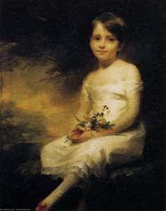 Young Girl Holding Flowers — Henry Raeburn, Scottish Realism