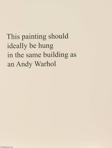 This Painting Should Ideally Be Hung In The Same Building As An Andy Warhol — Jonathan Monk