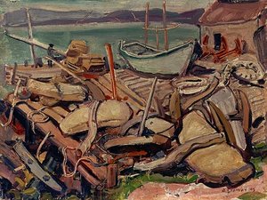 Docks At Ingonish — Arthur Lismer