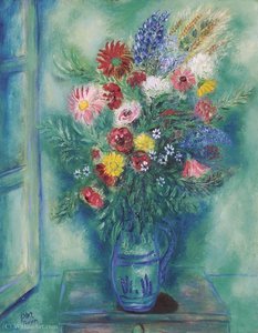 The Green Bouquet, (1968) — Reuven Rubin
