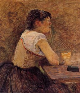 At Gennelle, Absinthe Drinker — Henri De Toulouse-lautrec, Post-impressionism