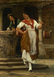 Meeting In The Square — Eugen Von Blaas
