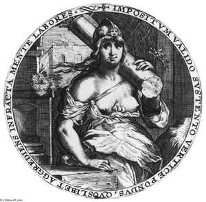 Fortitude — Crispijn Van De Passe, Dutch Golden Age Engraving