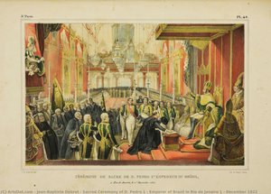Sacred Ceremony of D. Pedro 1 ° Emperor of Brazil in Rio de Janeiro 1 ° December 1822