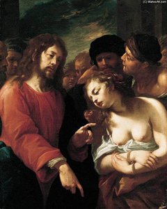 Christ And The Woman Taken In Adultery — Giuseppe Nuvolone