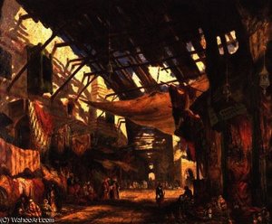 The Carpet Bazaar — William James Müller, Orientalist