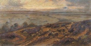 A Wooded River Landscape — John Syer